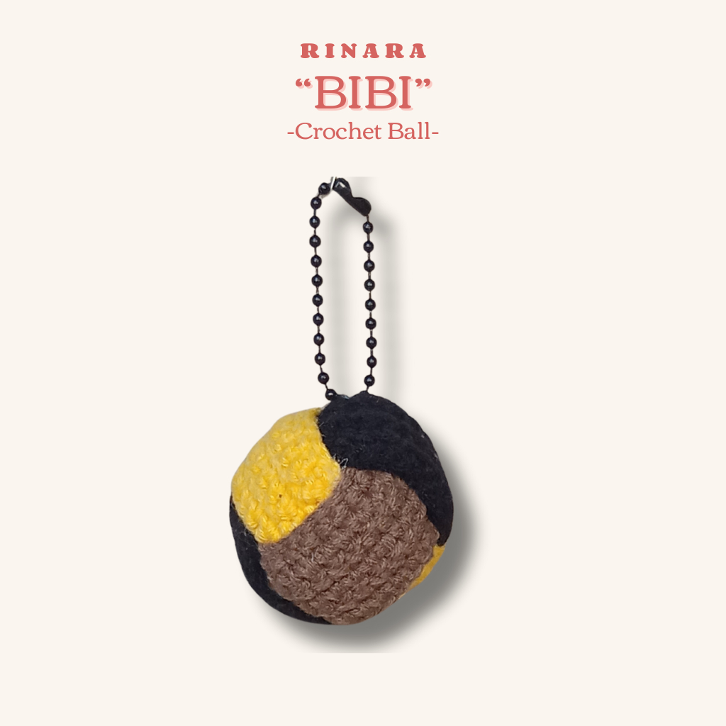BIBI - Crochet Ball/ Bola Rajut | Gantungan Kunci Rajut, Aksesoris Tas, Hadiah Spesial | Rinara Mini