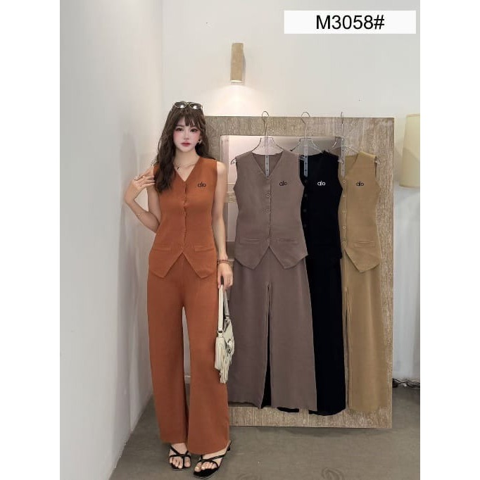 Knit Vest Set 3058 – One Set Celana Rajut Premium