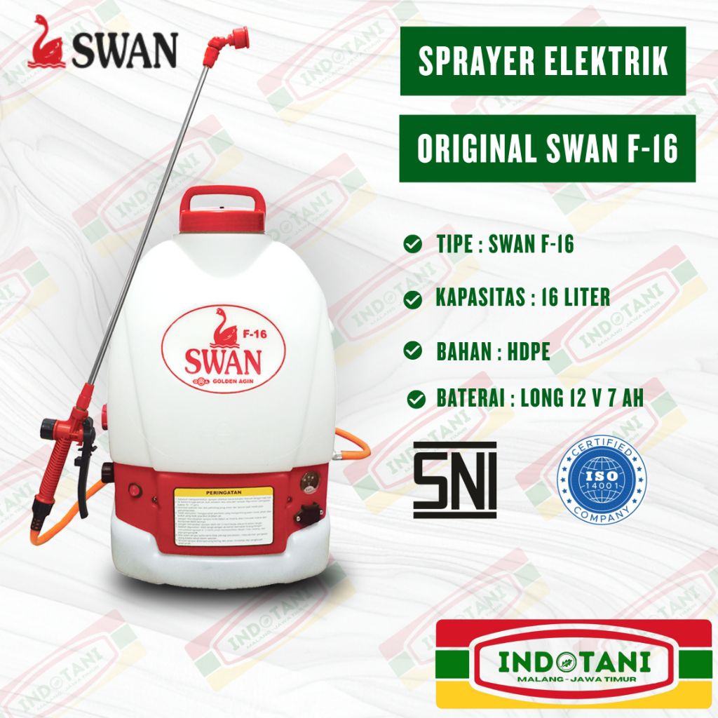 SPRAYER ELEKTRIK SWAN F16 / SPRAYER SWAN ORI / TANGKI SEMPROT SWAN / TANGKI CAS SWAN