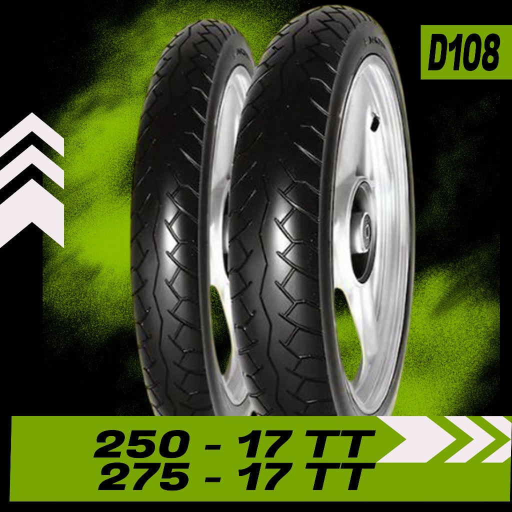 BAN LUAR DUNLOP MOTOR BEBEK D108 TUBETYPE RING 17 BUTUH BAN DALAM