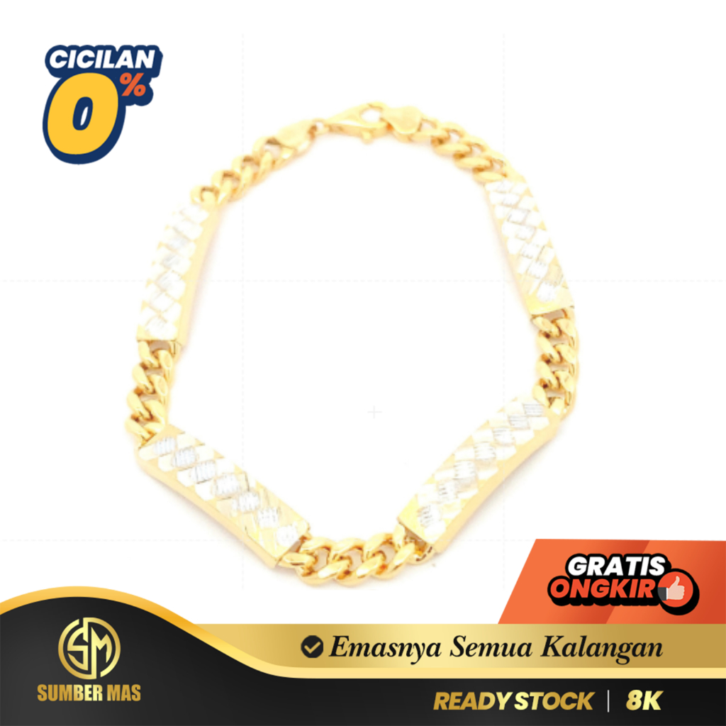 GELANG RANTE EMAS PLAT ANAK FASHION 8K - SUMBER MAS