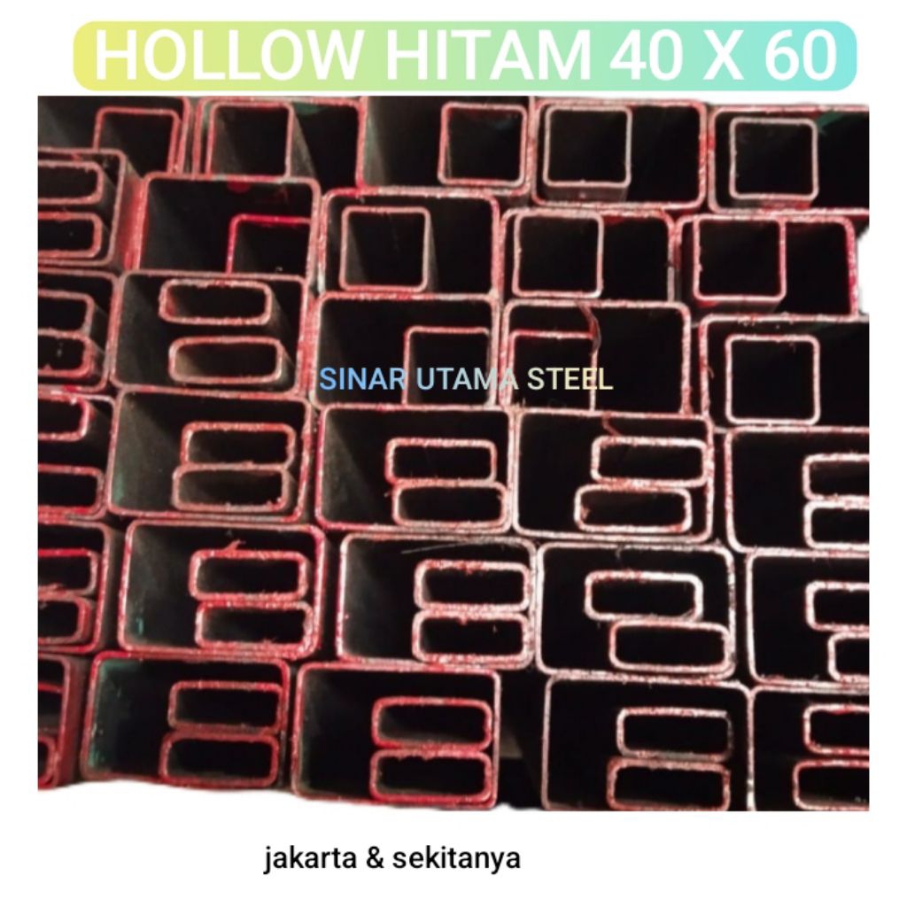 Besi Hollow Hitam 40 x 60 / Besi Hollo Hitam 4 x 6