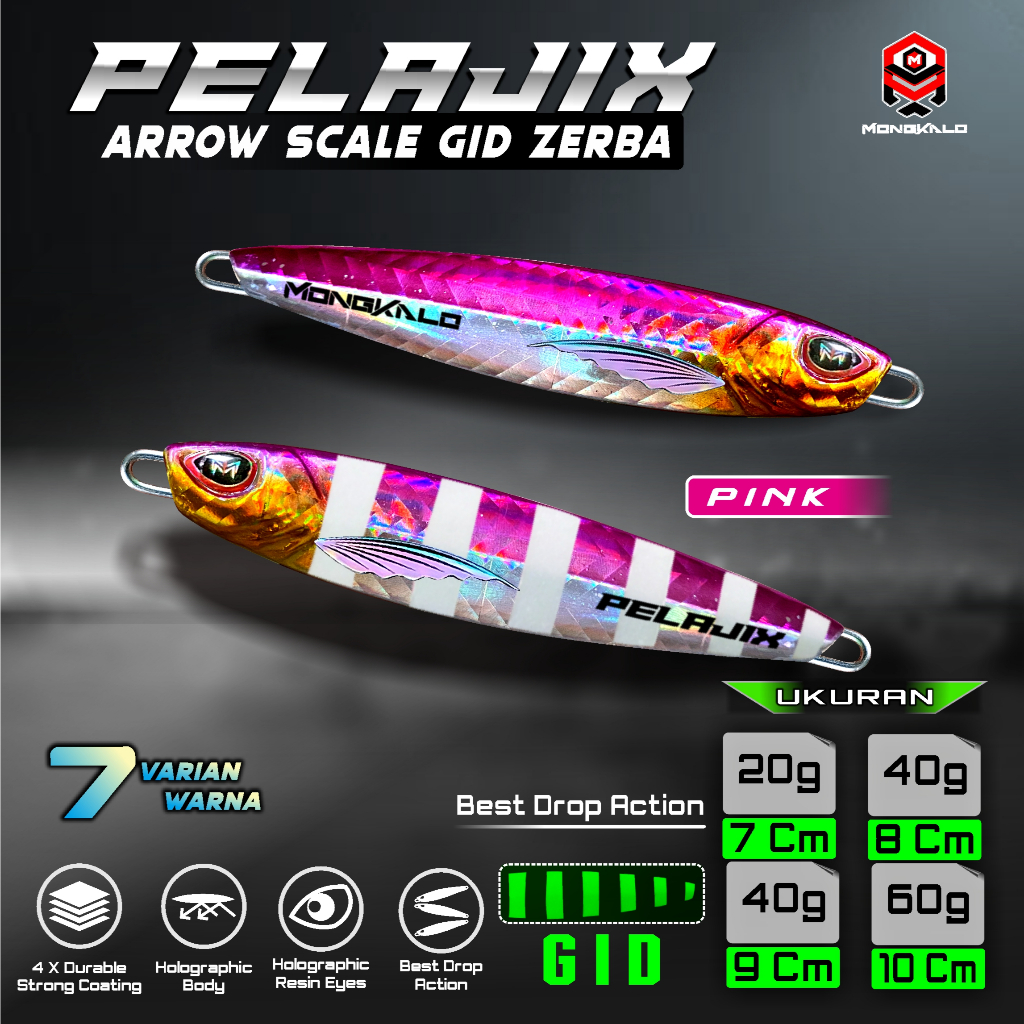 Mongkalo Pelajix Panah GID-Zebra noMotif Candy 30 Pink