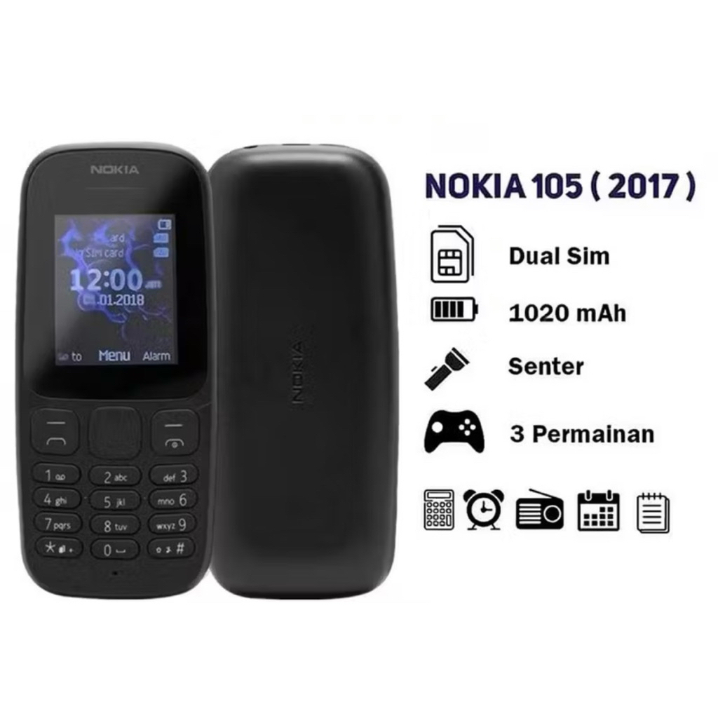Nokia Jadul Hp 105 2017 Garansi Bisa Indonesia Dual Sim / Hp Nokia Jadul Original