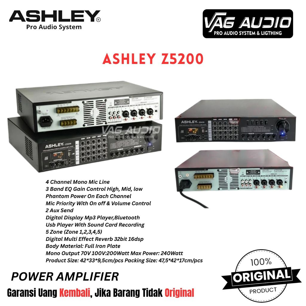 POWER AMPLIFIER ASHLEY Z5200