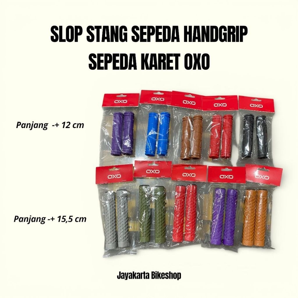 HANDGRIP SEPEDA UNIVERSAL MTB HYBRID FIXIE | OXO RUBBER SLIP STANG KARET GRIP