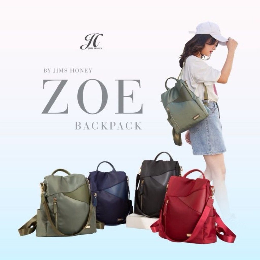 JIMSHONEY - ZOE BACKPACK - TAS RANSEL CEWEK COWOK ANTI AIR