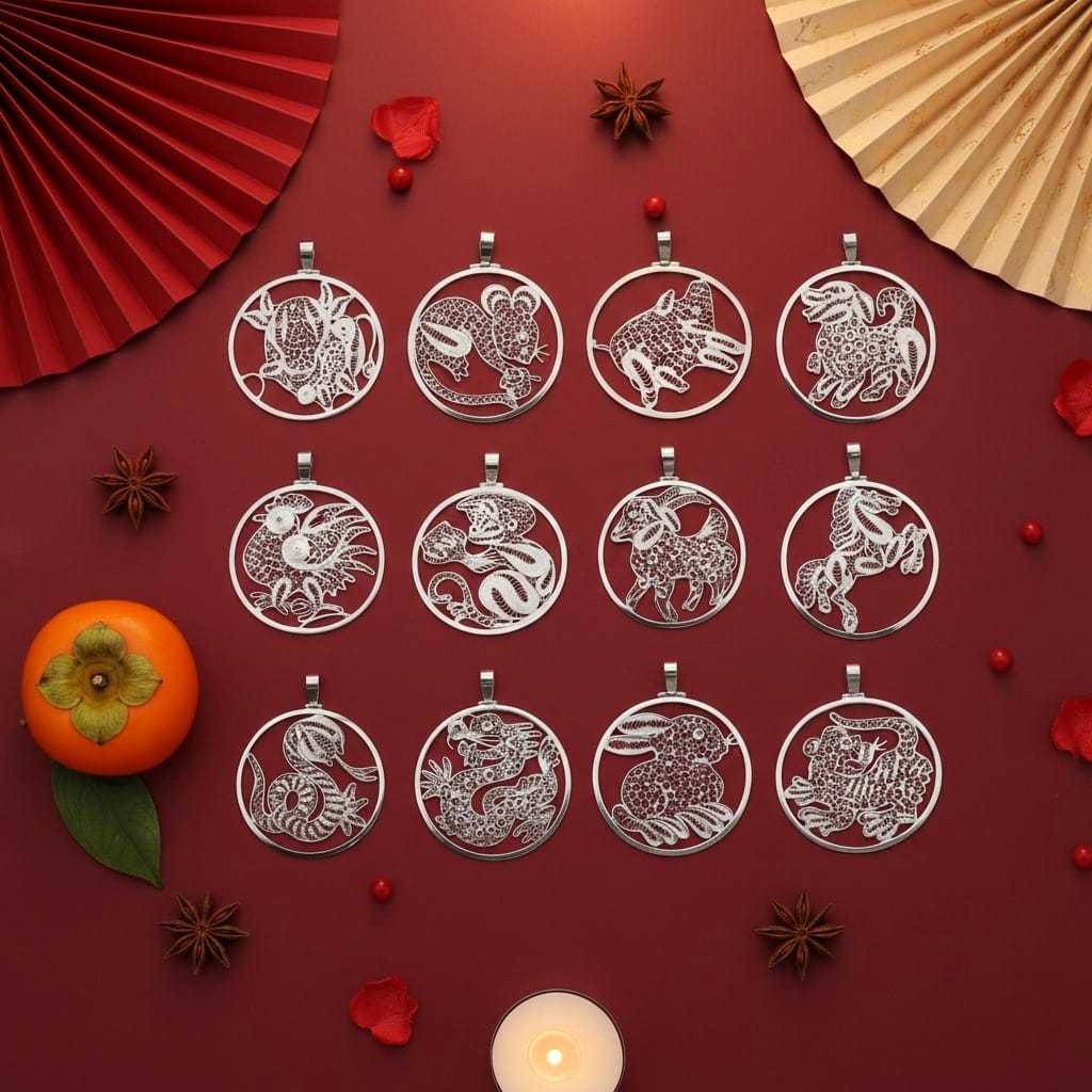 Liontin Shio 4cm Silver Filigree 925 – Perhiasan Handmade – Perak Jogja