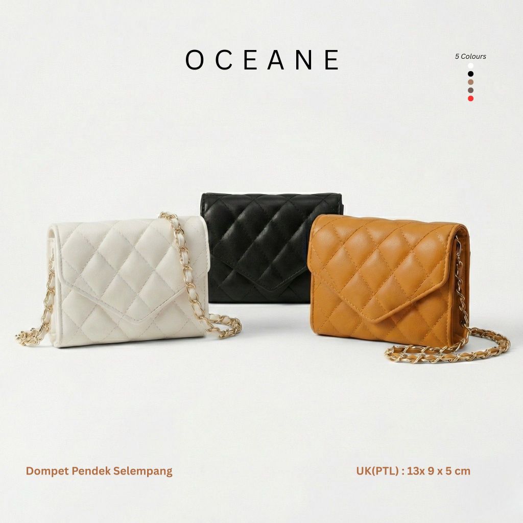 Dompet Selempang on Chain Tas Wallet Jeannette Wallet  Rantai Panjang Tas Selempang Mini Wallet On c
