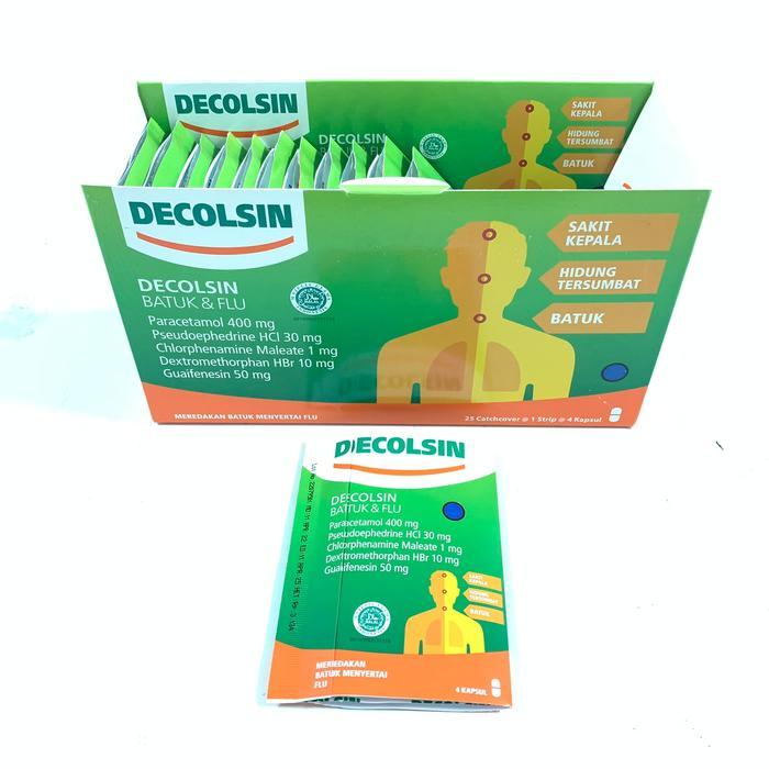 1 Box DECOLSIN Isi 25 Strip @4 tablet 1 Pak Isi 100 Tablet DECOLSIN