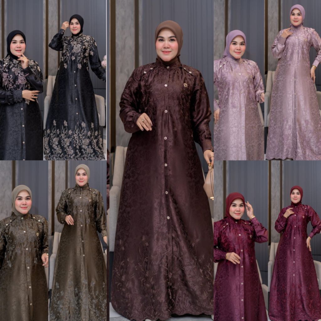 Camila Dress/ Dress wanita mewah/ gamis jetblack