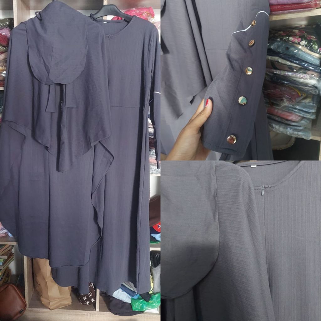 set abaya syari khimar free cadar / niqob