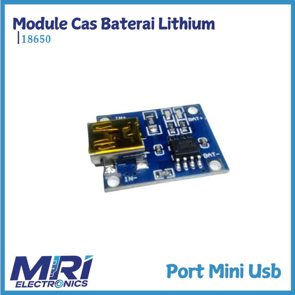 Kit Modul TP4056 Charger Baterai 18650 batre li ion baterai hp Biru Hijau