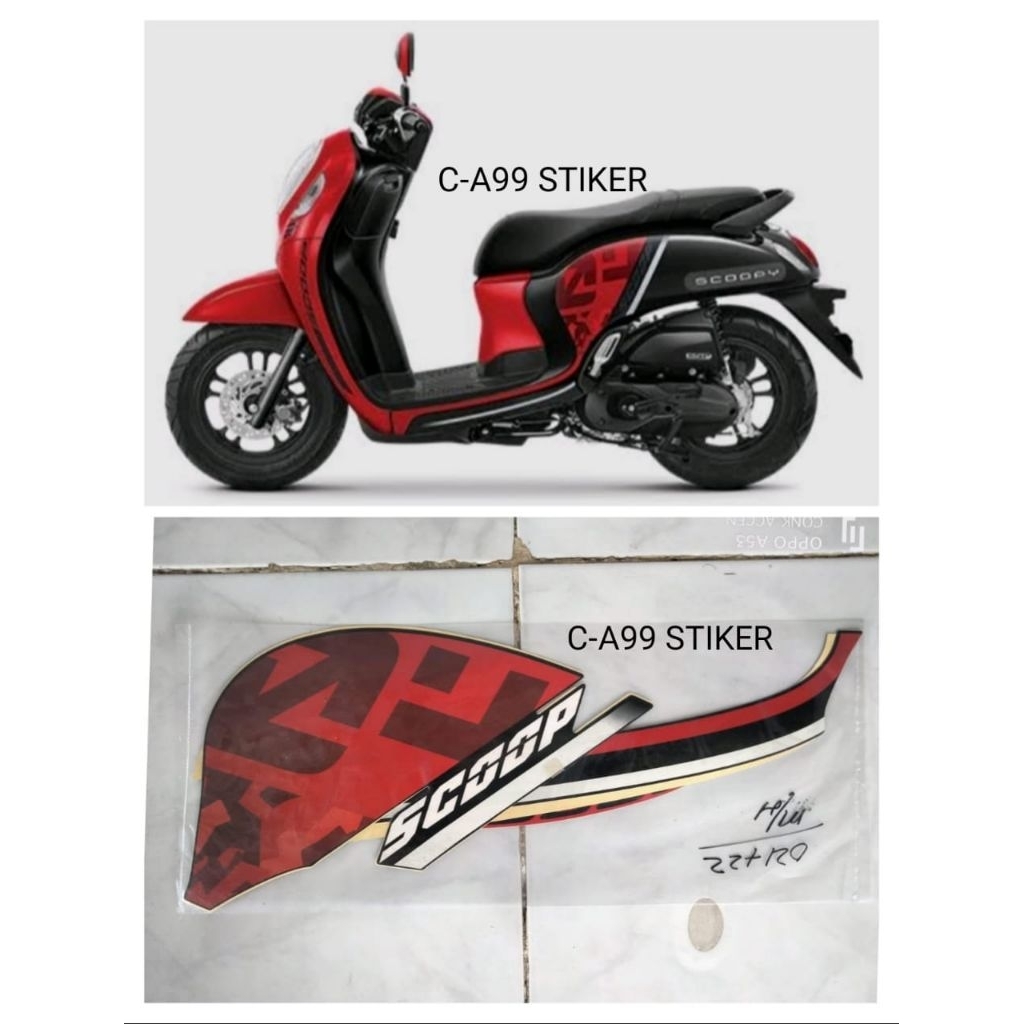 striping original Scoopy 2021/22 merah hitam