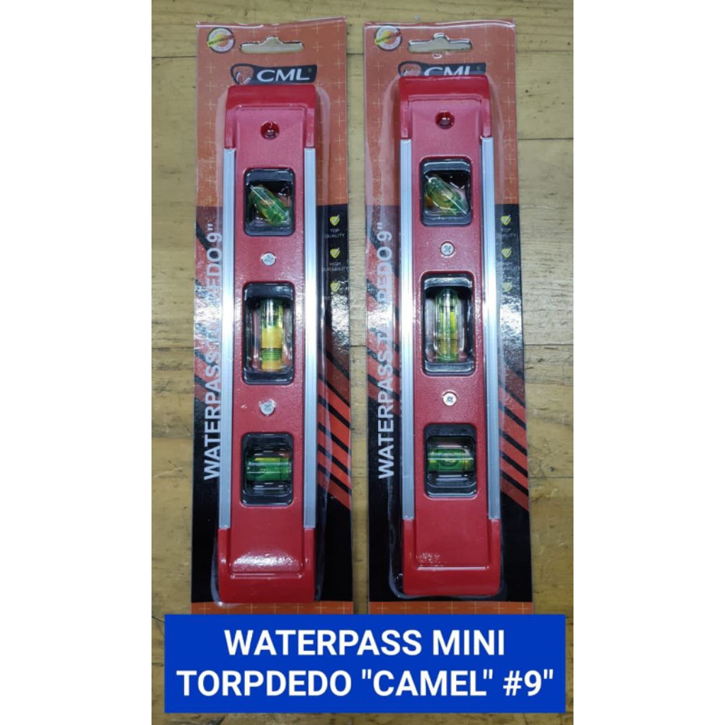 CAMEL WATERPASS MINI TORPEDO 9 INCH | Water pass Magnet Torpedo Camel Alumunium 9"