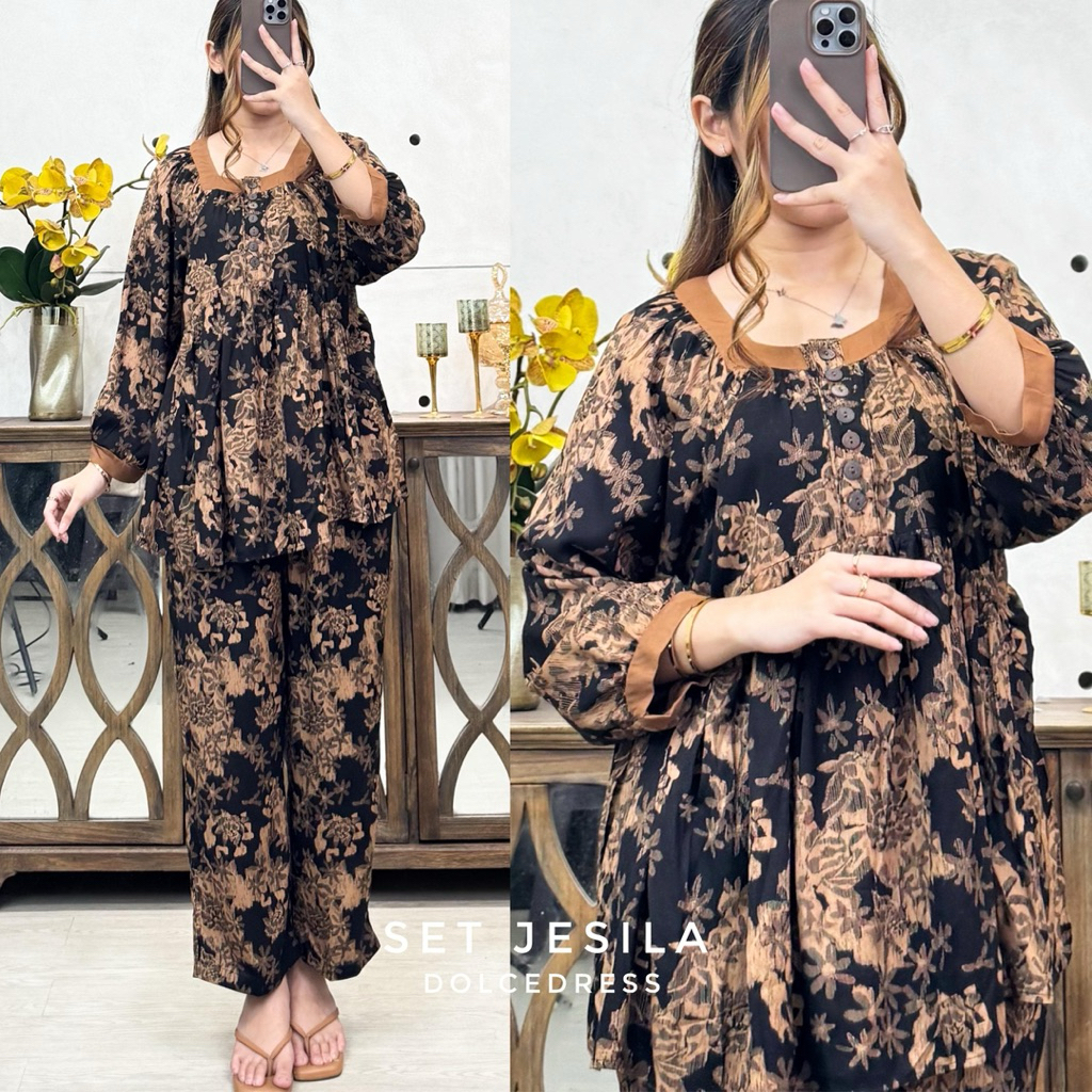 Daster Arab Dolce SETELAN JESILA Baju Setelan Rayon