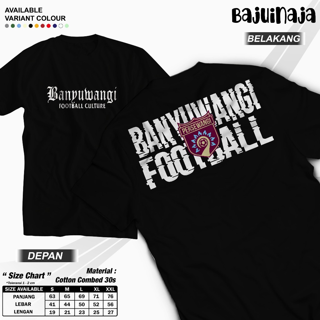 Kaos Banyuwangi Football Culture/Kaos Persewangi Banyuwangi