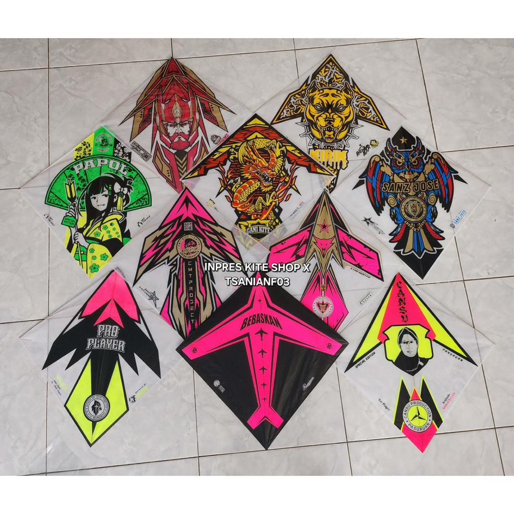Paket Layangan Sukhoi Turnamen Warok Cyborg (10+5pcs Gen Z)