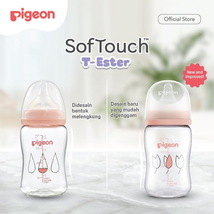 PIGEON Botol T-ESTER Wide Neck 200ml w/SofTouch Nipple