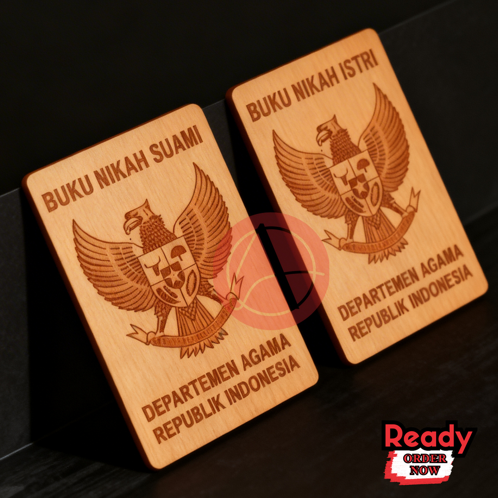 Replika Buku Nikah Akrilik Custom Elegan Dekorasi Hiasan Mahar Pernikahan Lamaran PL03