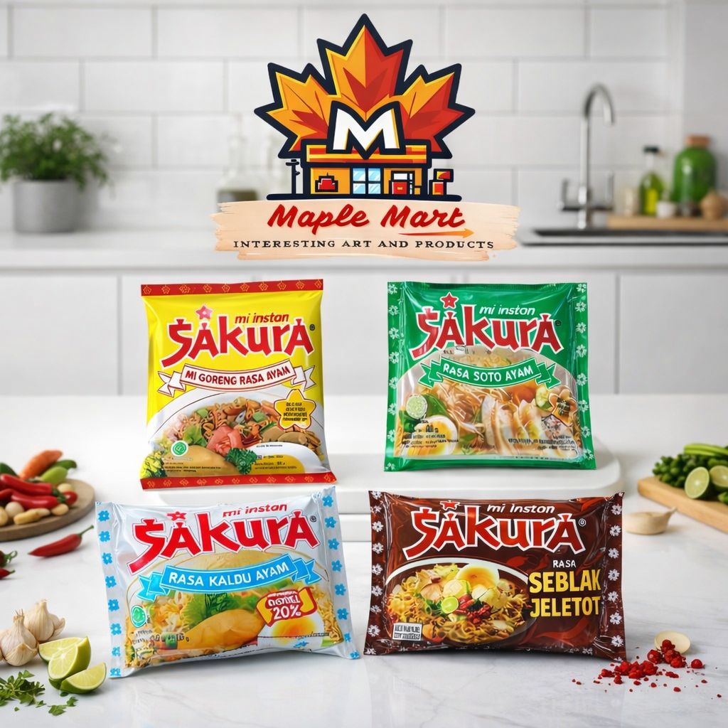 Maple Makanan - Mie Sakura / Mi Instan / Varian Rasa Goreng Soto Kaldu Ayam Seblak Jeletot
