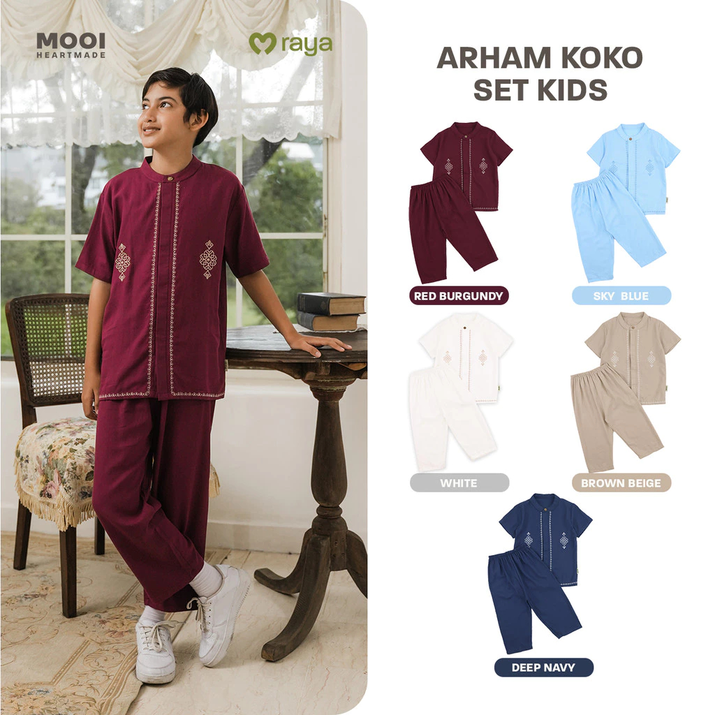Mooi Arham Koko Set Setelan Koko Anak Raya Collection Basic