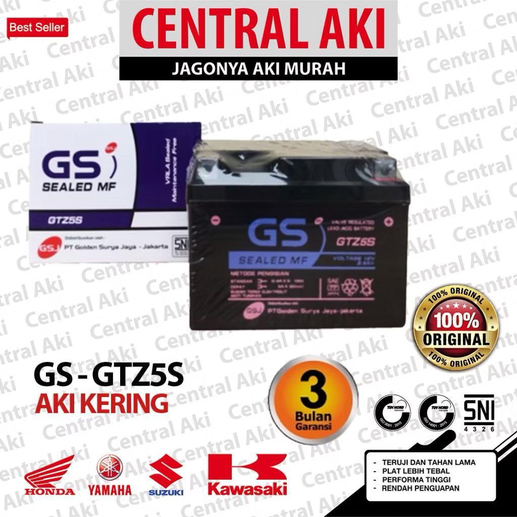 Aki Motor GTZ5S Kering Motor Honda Beat Vario 110 Supra X 125 Scoopy Spacy Blade Revo New Mega Pro -