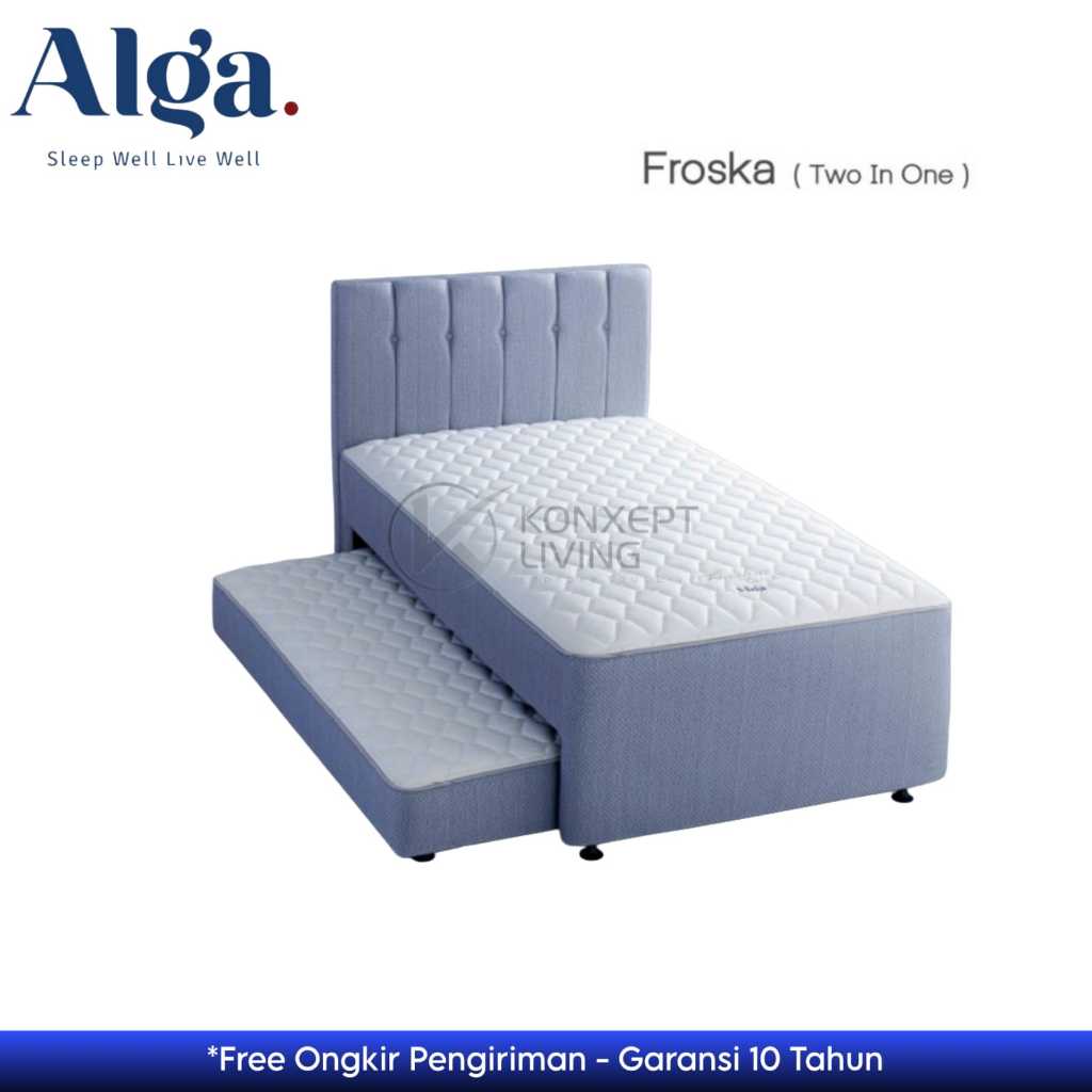 Kasur Springbed Alga Froska 2in1 Anti Debu Posturized Spring 100x200 120x200