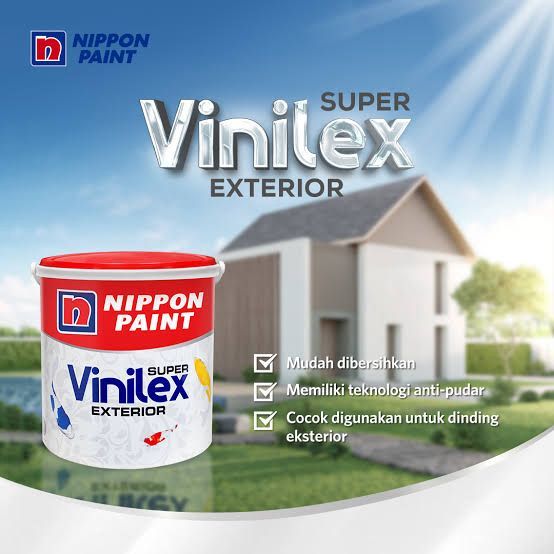VINILEX SUPER EXTERIOR NIPPON PAINT 5 KG / CAT DINDING LUAR EKSTERIOR