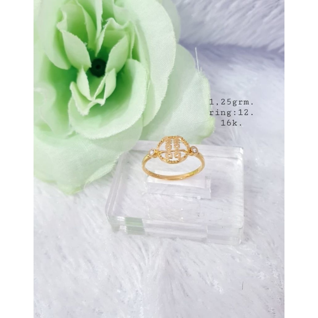 Cincin emas 70 xuang xi permata