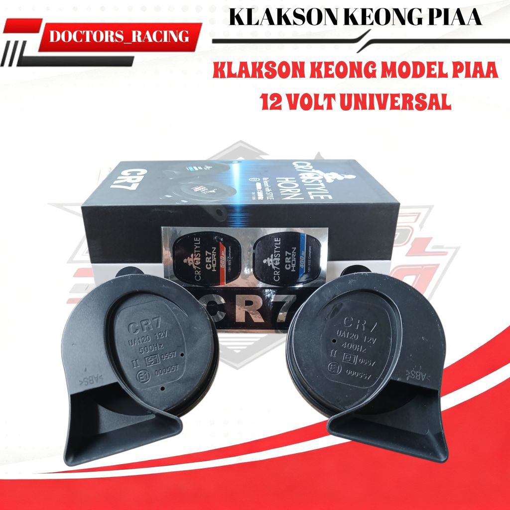 Klakson Keong Model PIAA CR7 Stylo Horn 12V Original Universal Semua Motor Dan Mobil