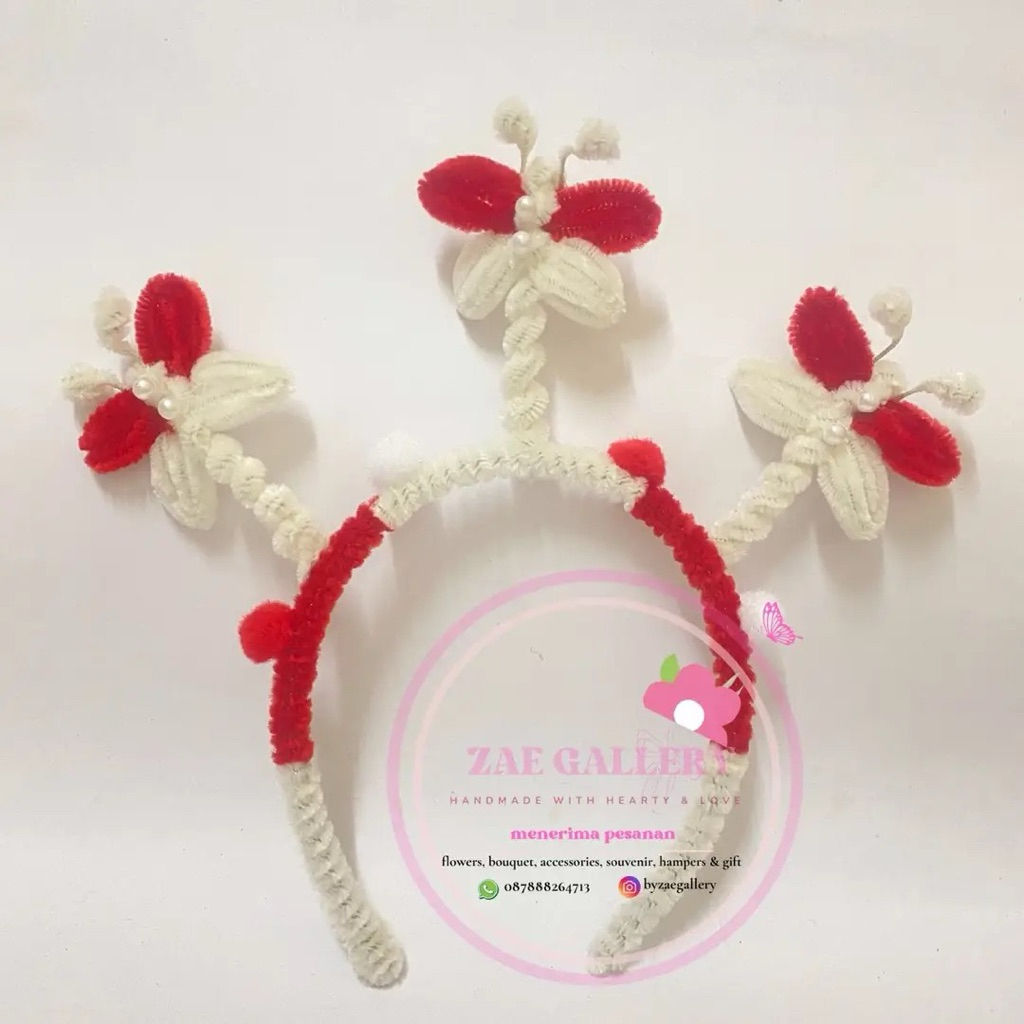 Bando anak-anak | kawat bulu | pipe cleaner | bando kemerdekaan