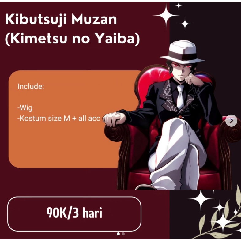 Rental Cosplay Kibutsuji Muzan (Kimetsu No Yaiba) HazukiRen Rentcos