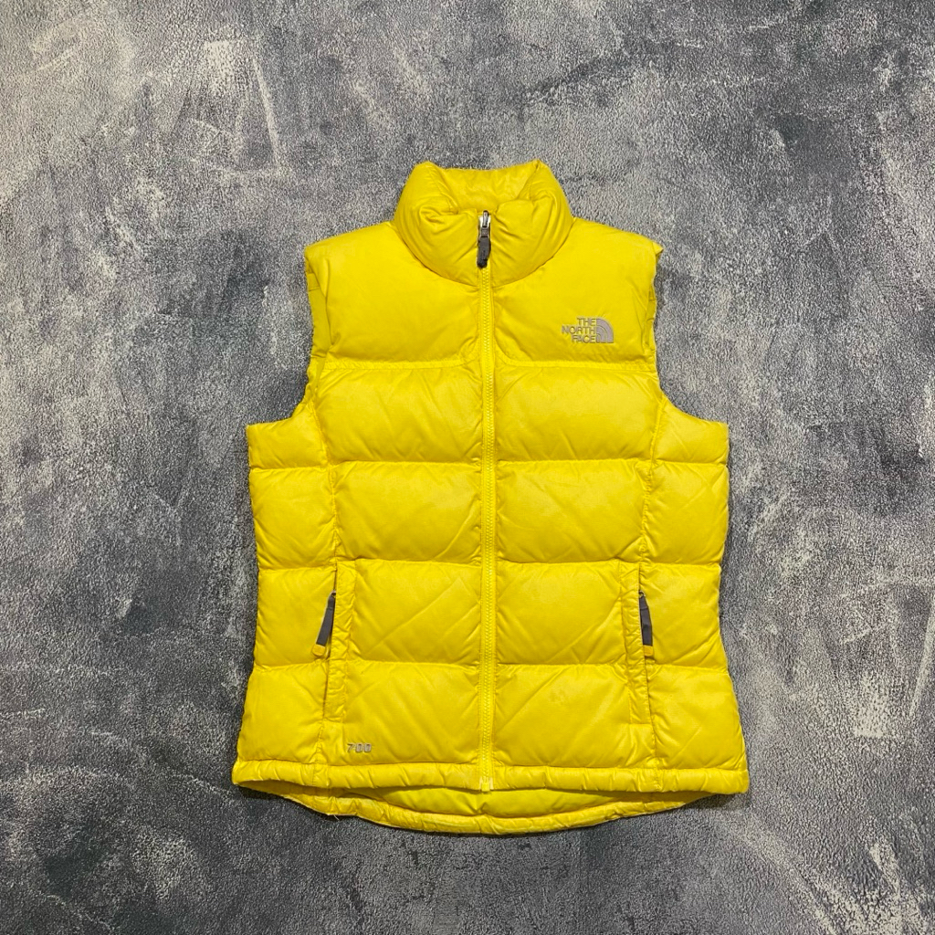the north face nuptse down vest yelow