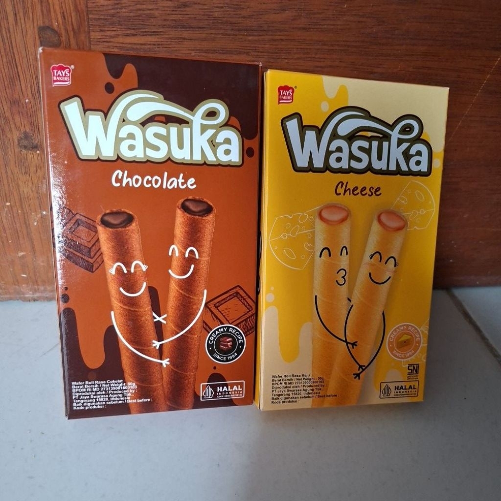 WASUKA Wafer Roll Rasa Keju / Cokelat 50g