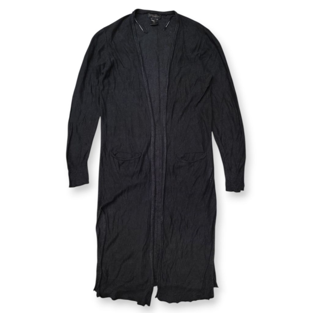 Donna Karan Open Collar Long Cardigan