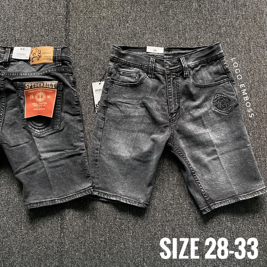 Celana Jeans Pendek Cowok Spyderbilt Premium