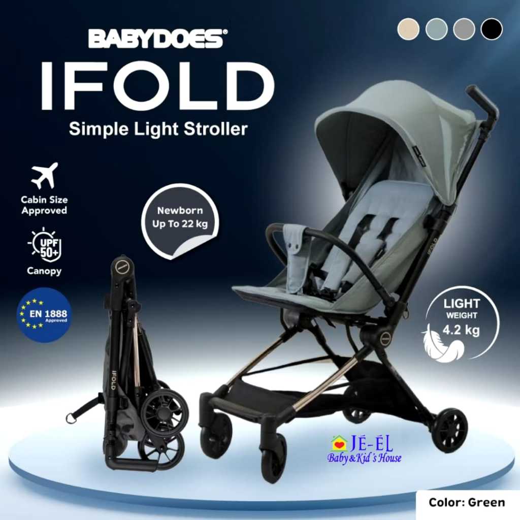 BabyDoes Stroller Ifold Simple Light Stroller Cabin Size / Kereta Dorong Bayi