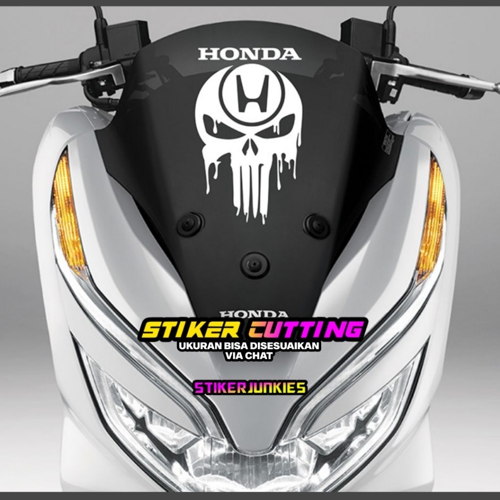STIKER VISOR HONDA PCX LOGO 17 STICKER CUTTING