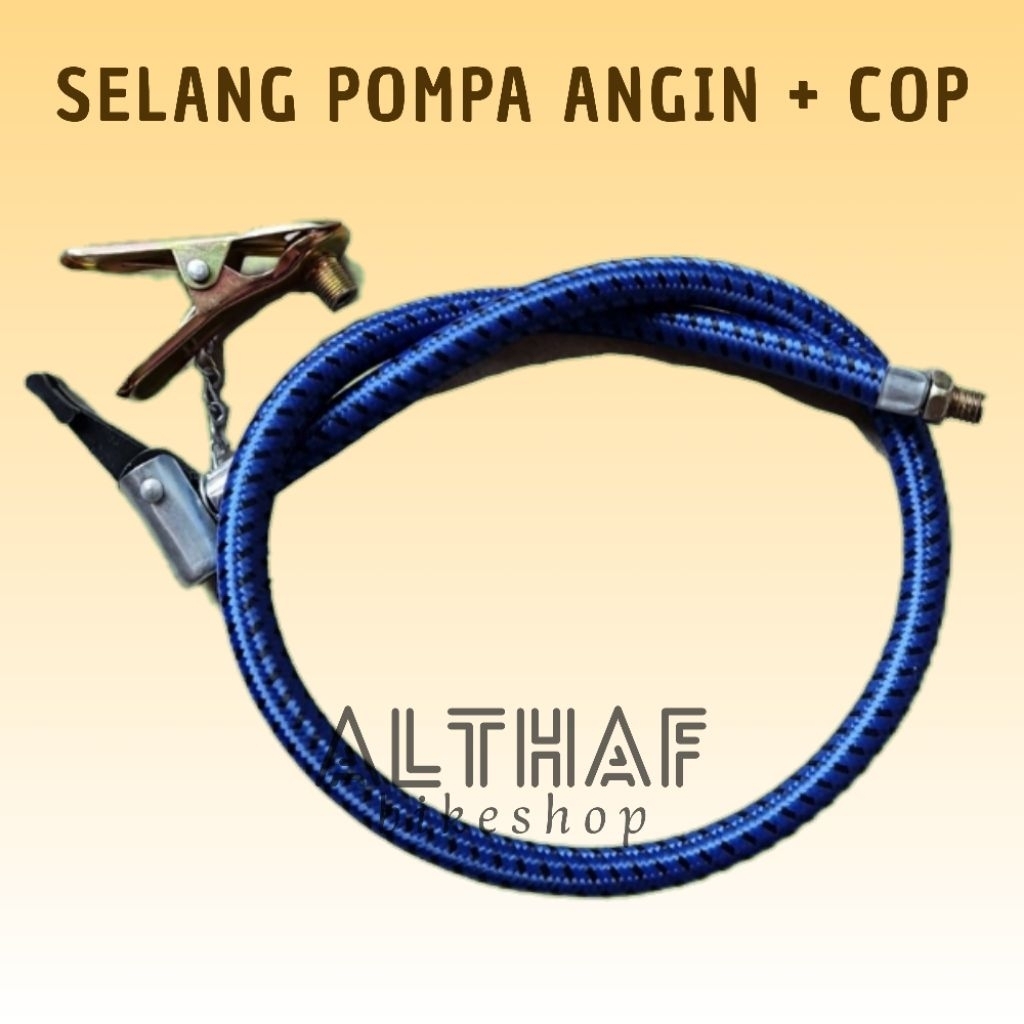 Selang Pompa Angin + Cop Motor dan Cop Pentil
