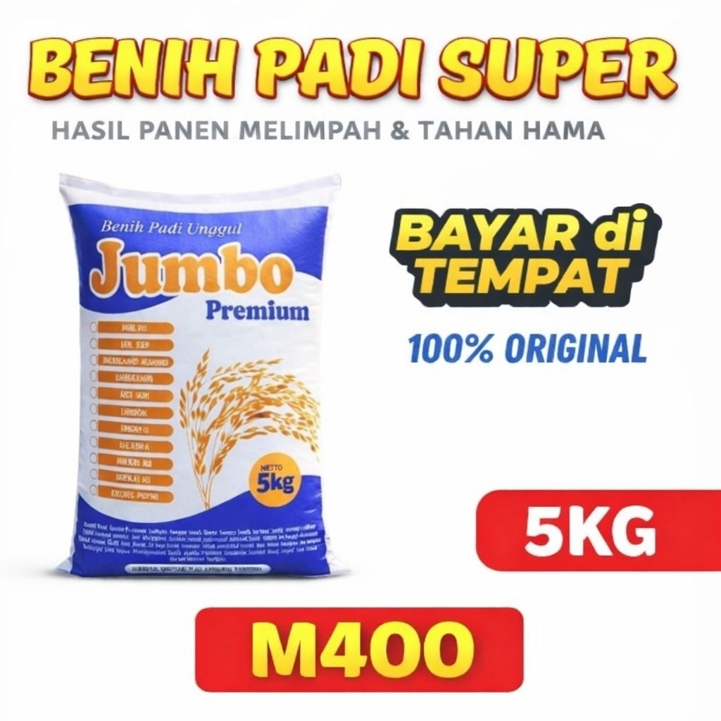 Benih Padi Super M400 5kg Jumbo Premium Original