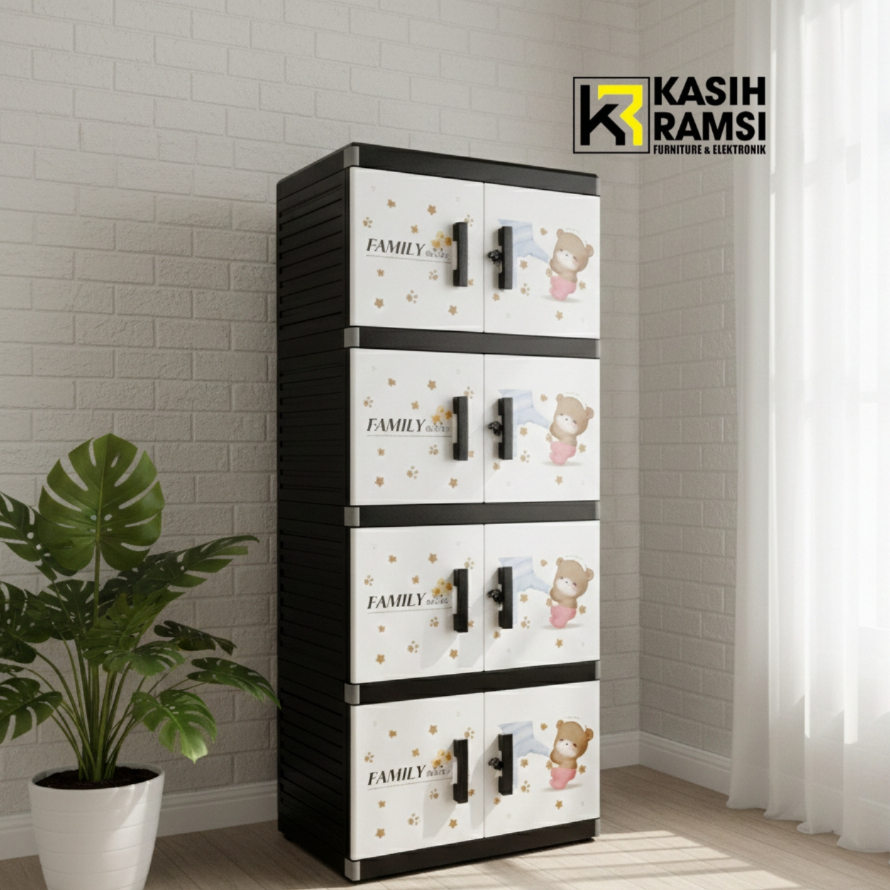 LEMARI PLASTIK MR PLAST STIKER 4 SUSUN