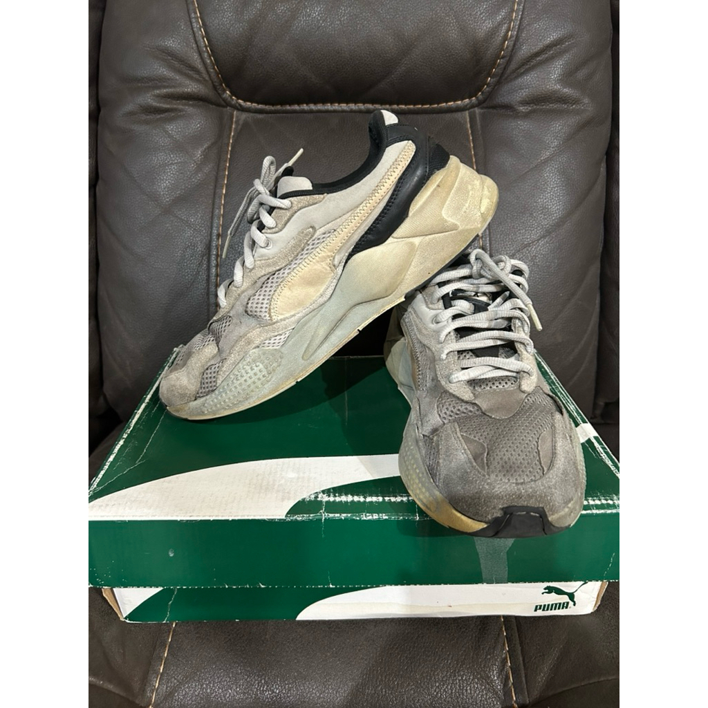 Preloved Sneakers Puma Rs-X3 Limestone Gray 44.5 Sepatu Pria