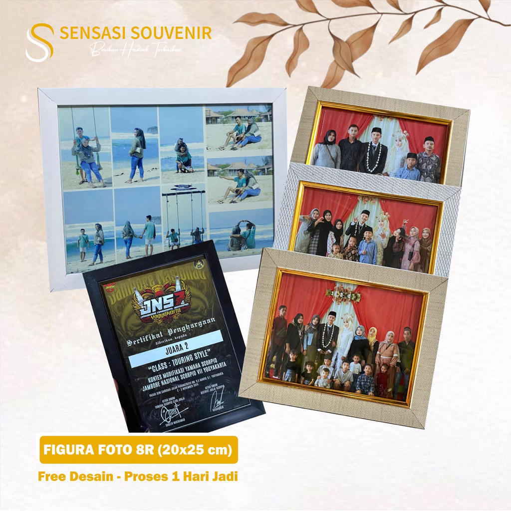 CETAK FOTO FRAME FIGURA PLUS KACA CUSTOM BEBAS REQUEST 8R KADO ULTAH WISUDA ANNIVERSARY