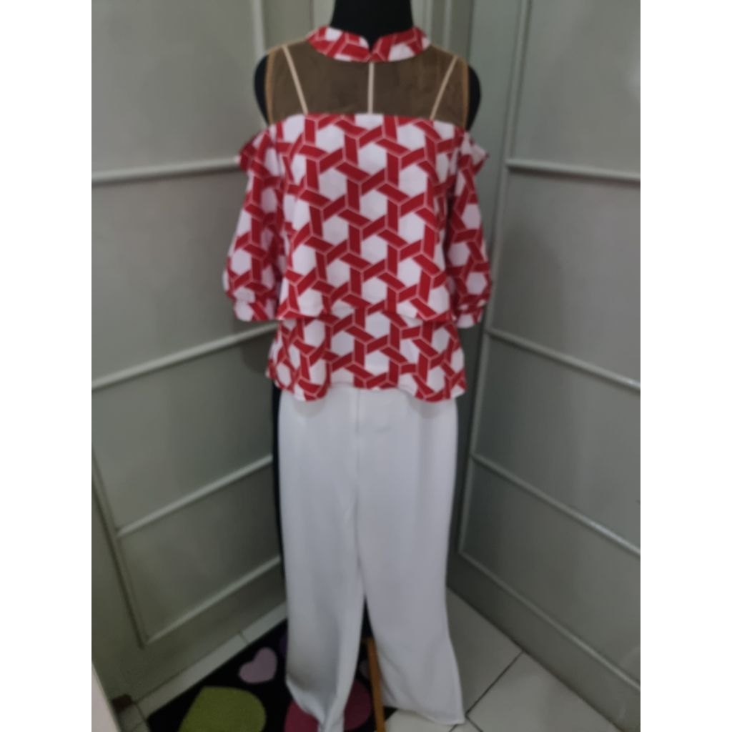 set Blouse dan celana