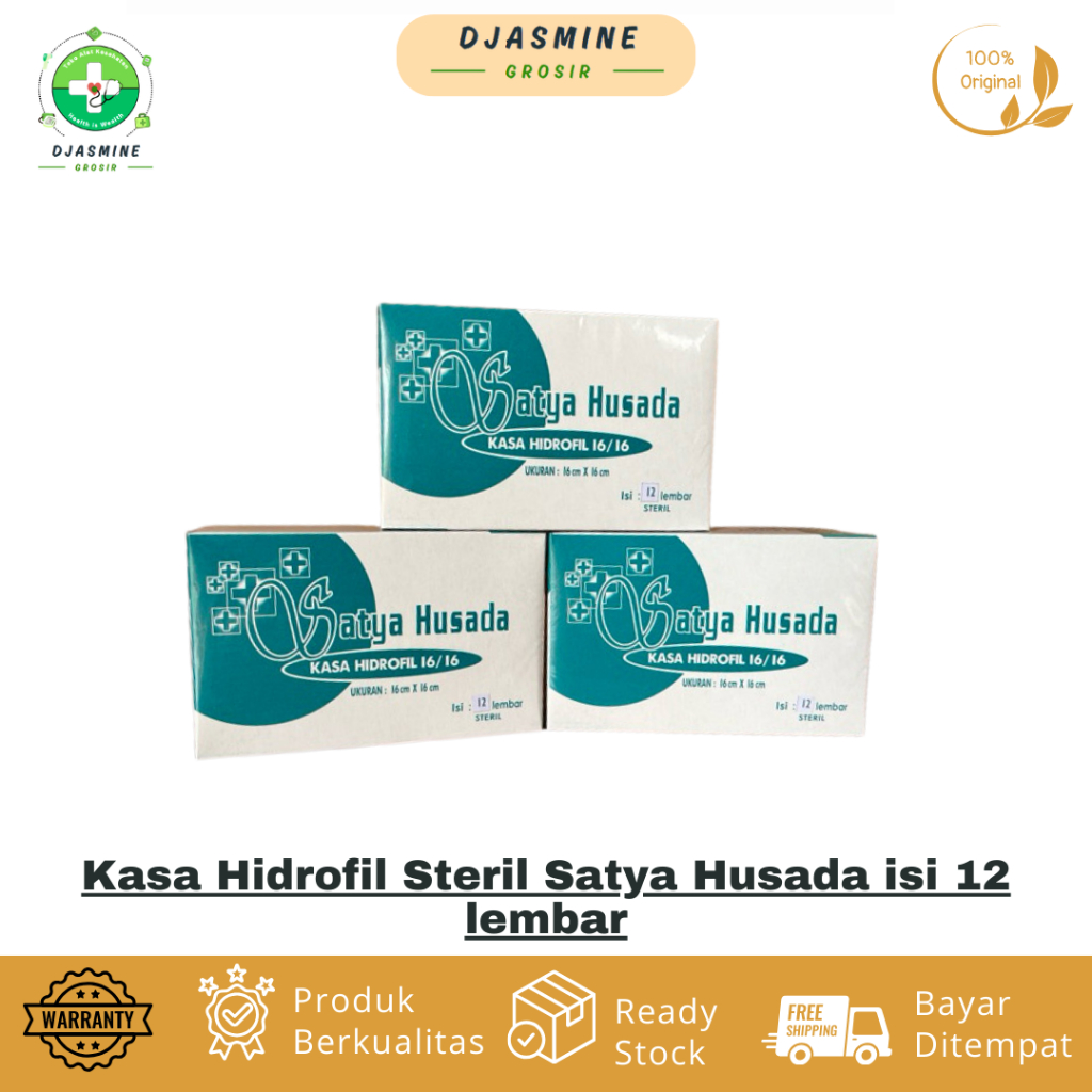 Kasa Hidrofil Steril Satya Husada isi 12 lembar