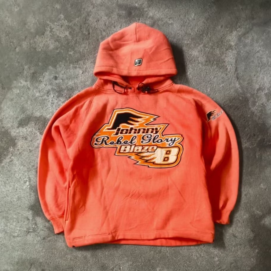 Johnny Blaze "Rebel Glory" Hoodie Jacket Vintage y2k hiphop Full Bordir