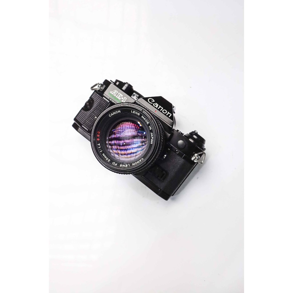 Kamera Analog Canon AE-1 AE1 Program kit 50mm f1.4 SSC Super Mulus Normal 