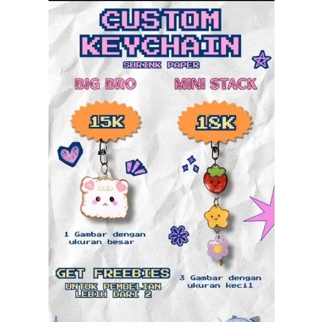 Shrink Paper Keychain