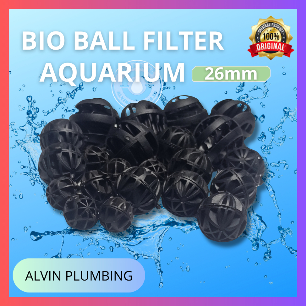 BIOBALL BIO BALL BULAT MEDIA FILTER AQUARIUM KOLAM 26mm | Media Filter Bio Ball Aquarium Membersihka